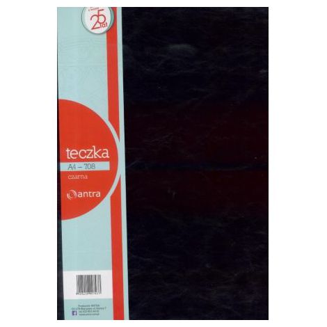 Teczka Antra A4 708 Czarna z kalkulatorem